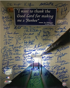 New York Yankees Multi Signed DiMaggio Quote Photo with Over 50 Signatures (Beckett)